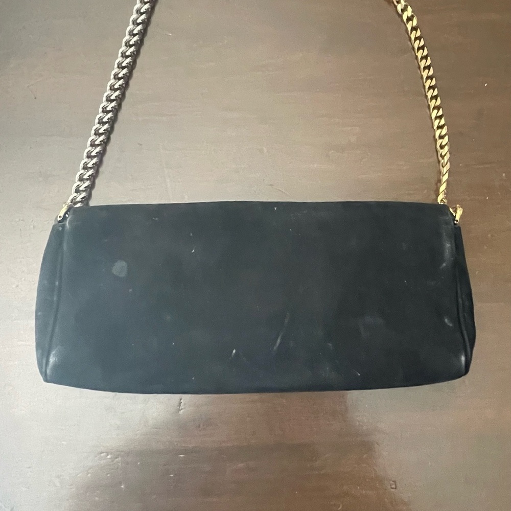 DOLCE & GABBANA EVENING BLACK SUEDE BAG - Picture 2 of 14